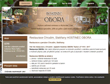 Tablet Screenshot of hostinec-obora.cz